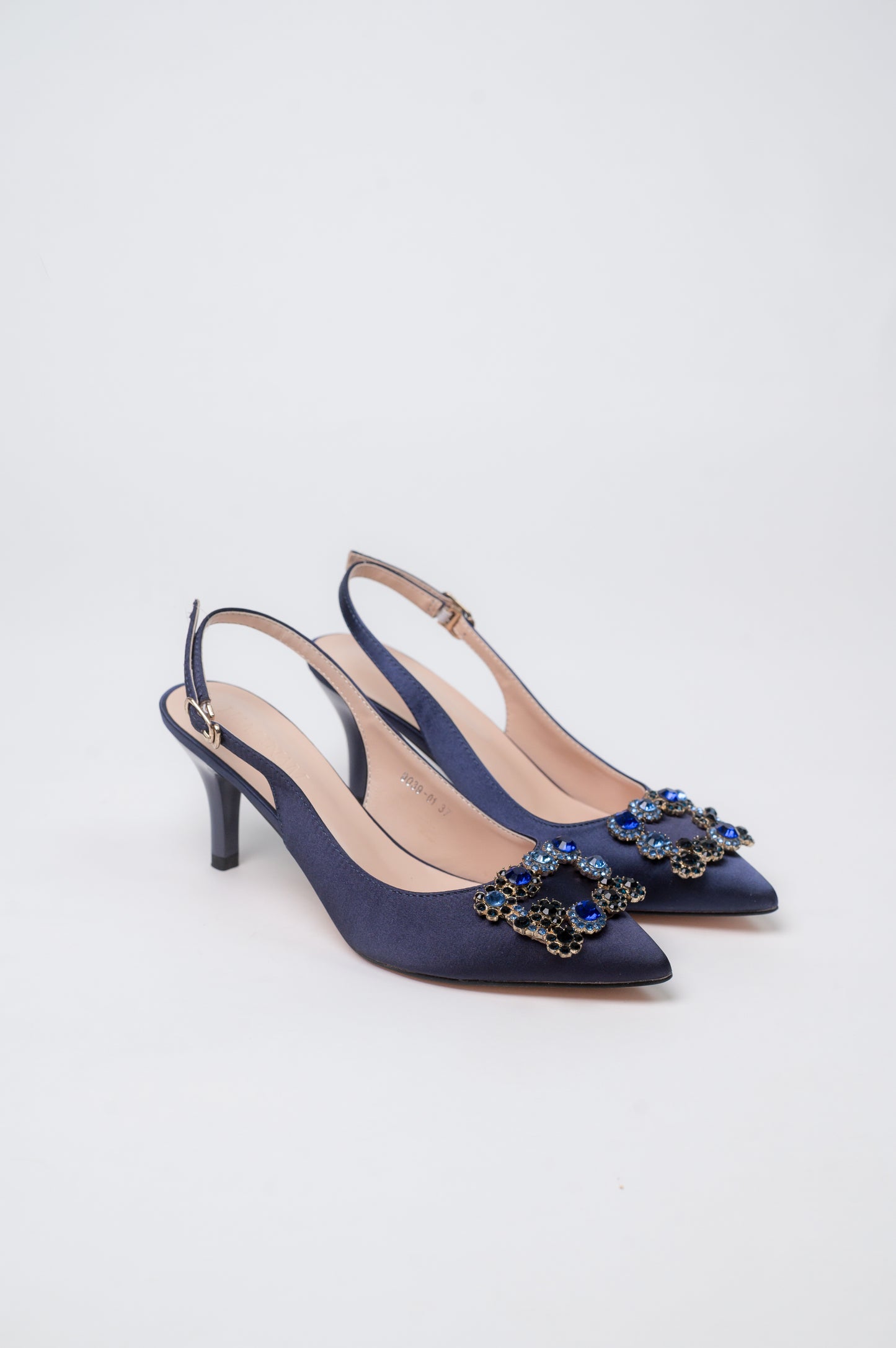 Marquise Pump Heels Navy Blue