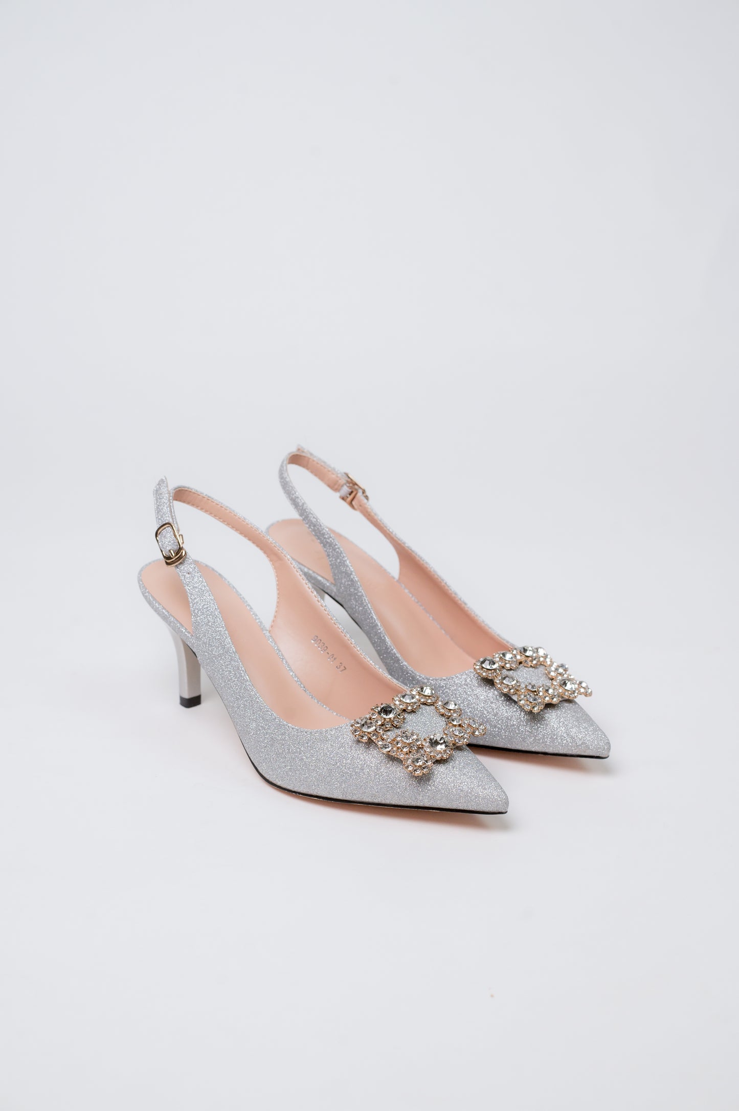 Marquise Pump Heels Silver