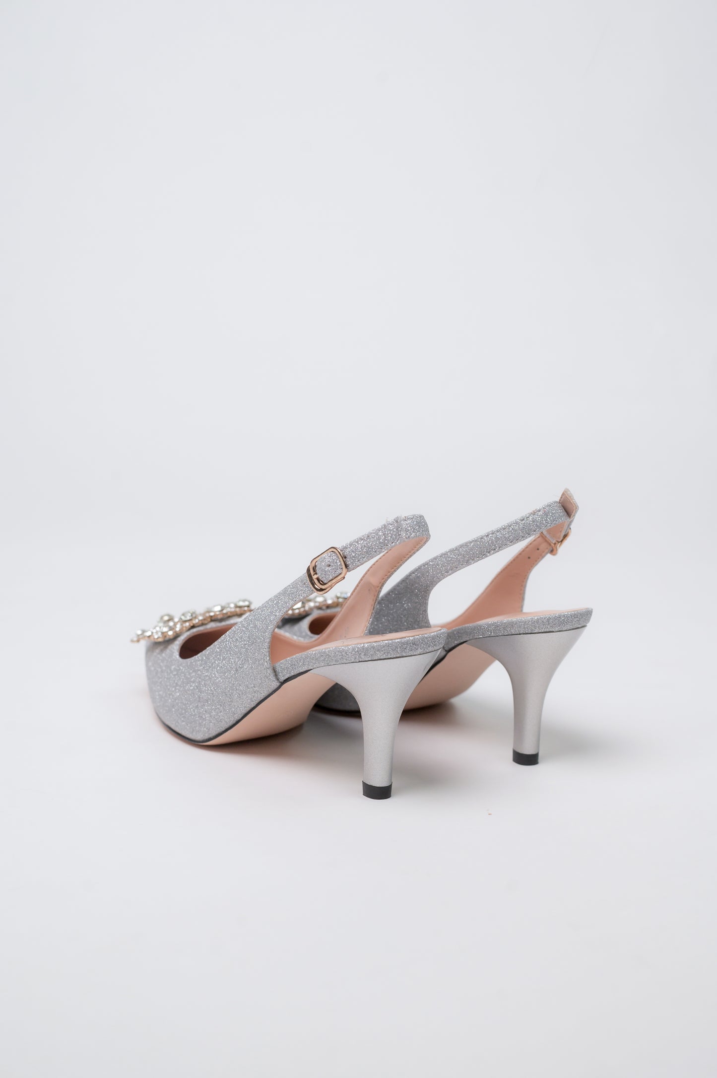 Marquise Pump Heels Silver