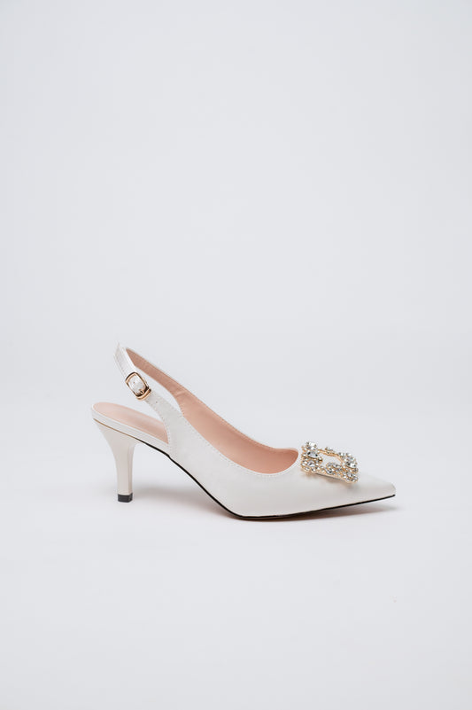 Marquise Pump Heels White