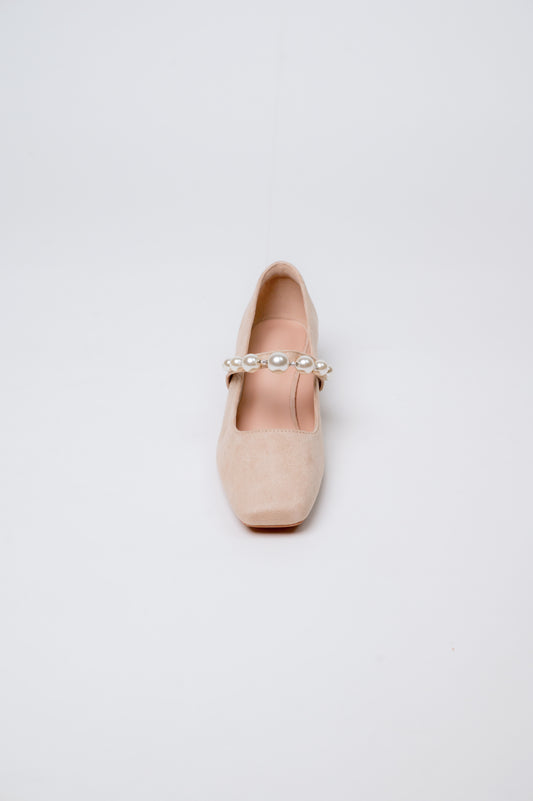 Hayley Block Heel Mary Jane Nude